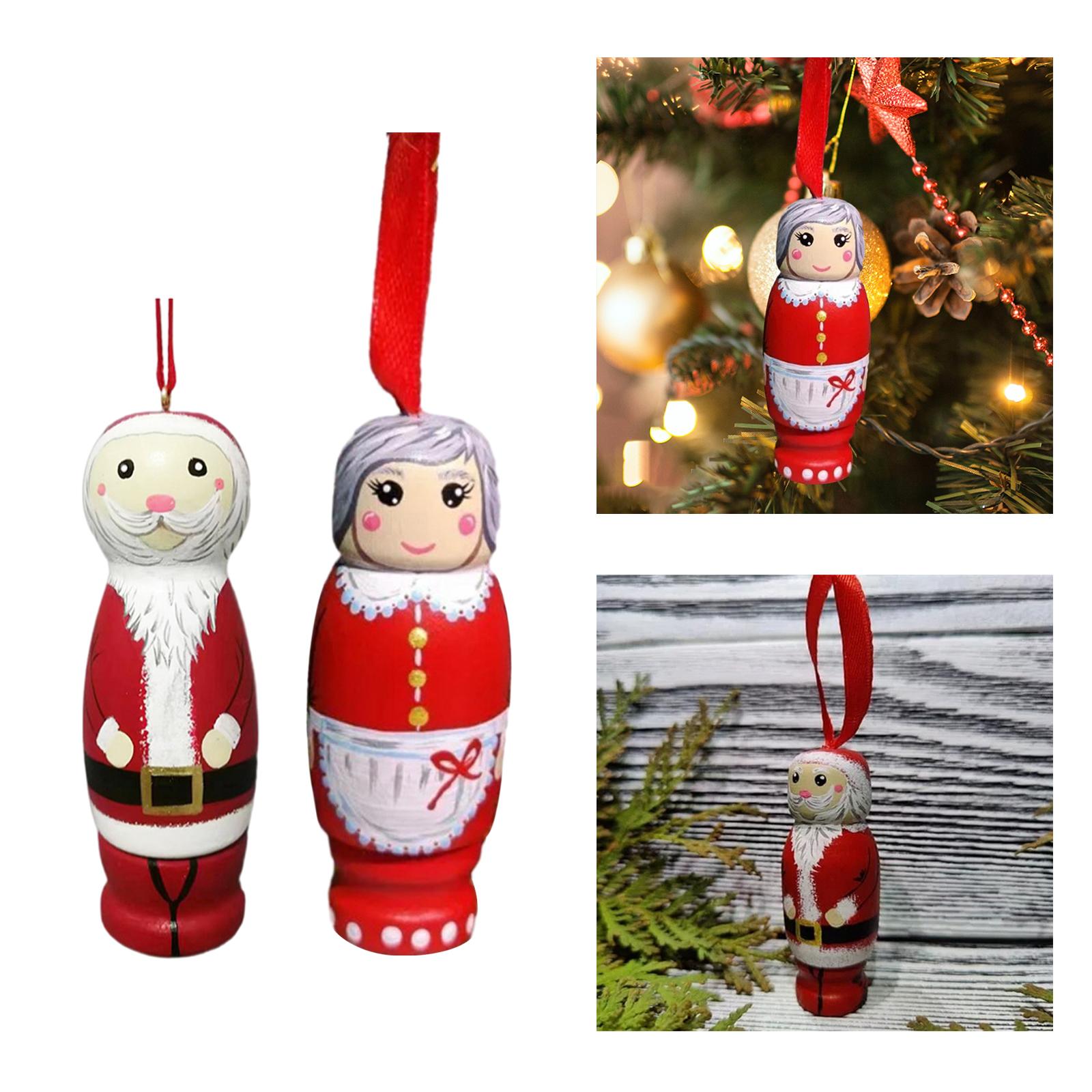 Funny Santa Pendant Hanging Wooden Santa Decoration for Birthday Anniversary Man