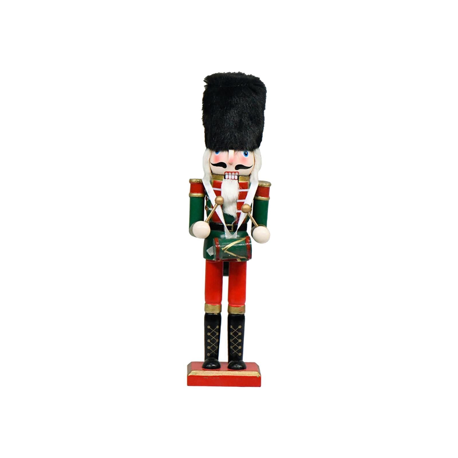 Wooden Nutcracker Figure Nutcracker Statue for Fireplace Decorations Shelves