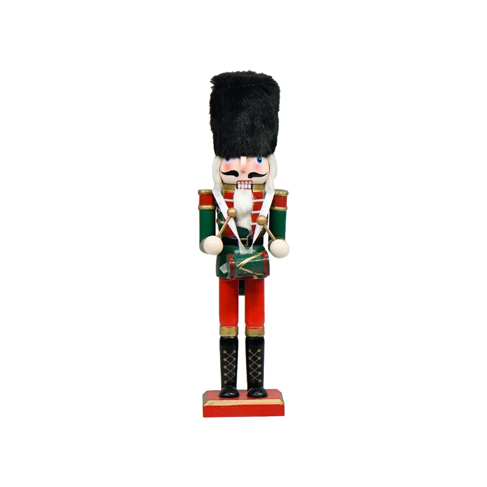 Wooden Nutcracker Figure Nutcracker Statue for Fireplace Decorations Shelves