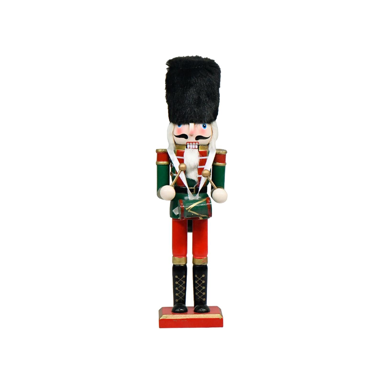 Wooden Nutcracker Figure Nutcracker Statue for Fireplace Decorations Shelves