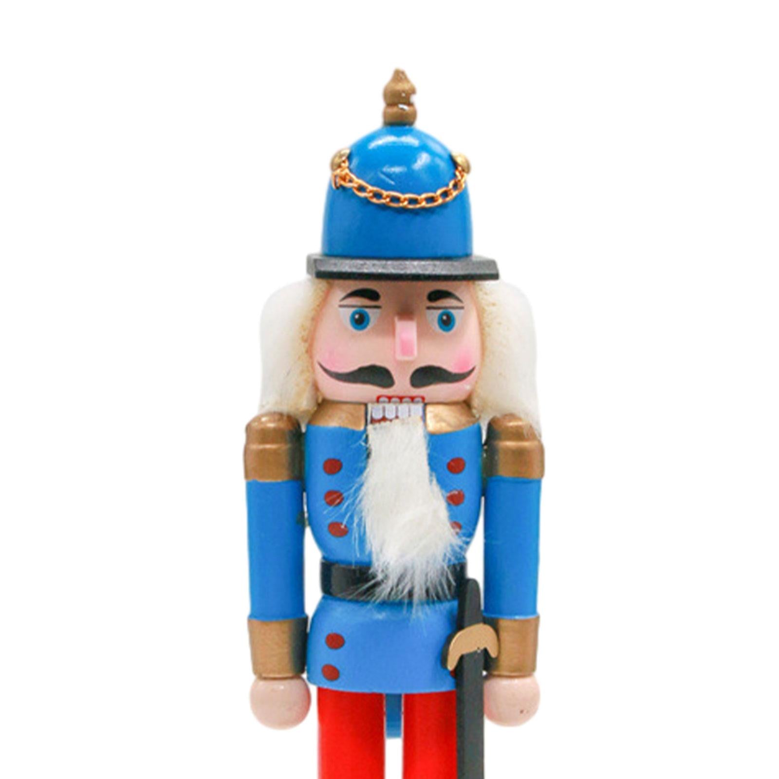 Nutcracker Ornaments Party Favors 25cm Nutcracker Figures for Desktop Winter Blue