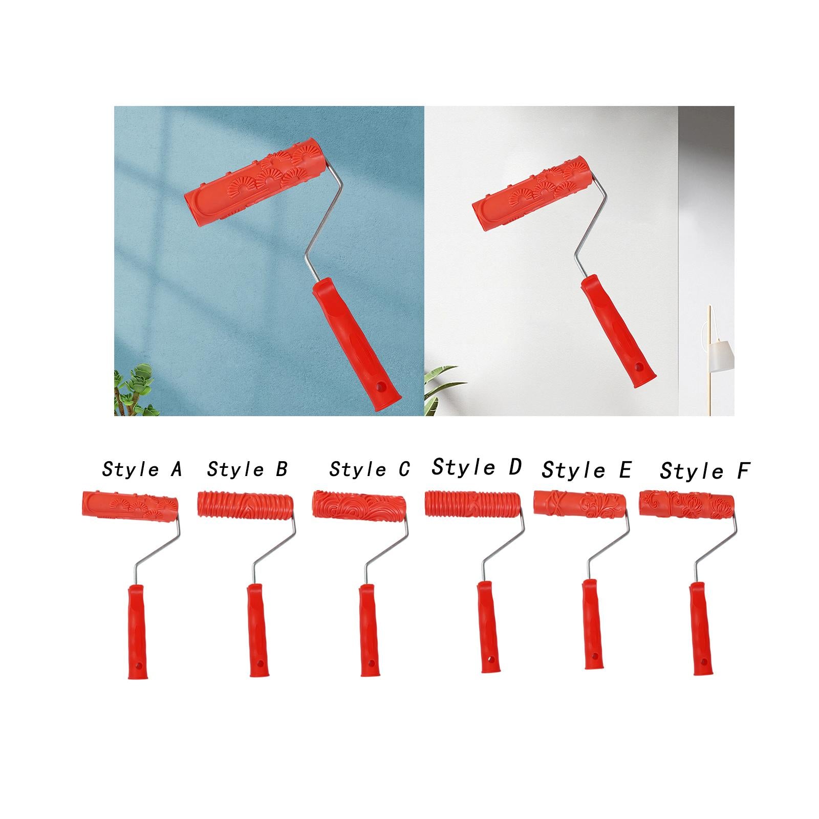 7inch Embossing Patterned Paint Roller Accessory for Household Wall Painting Style A