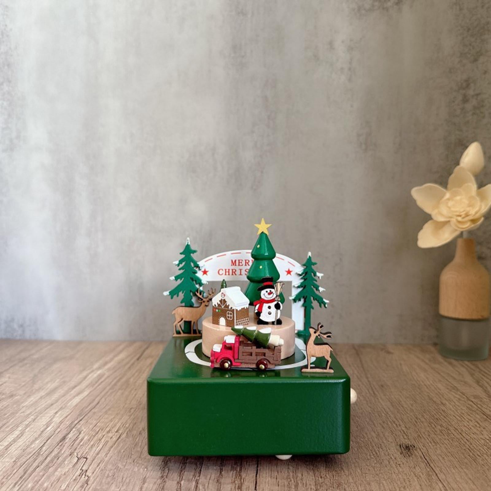Xmas Music Box Decoration Accessories for Bedroom Living Room Fireplace