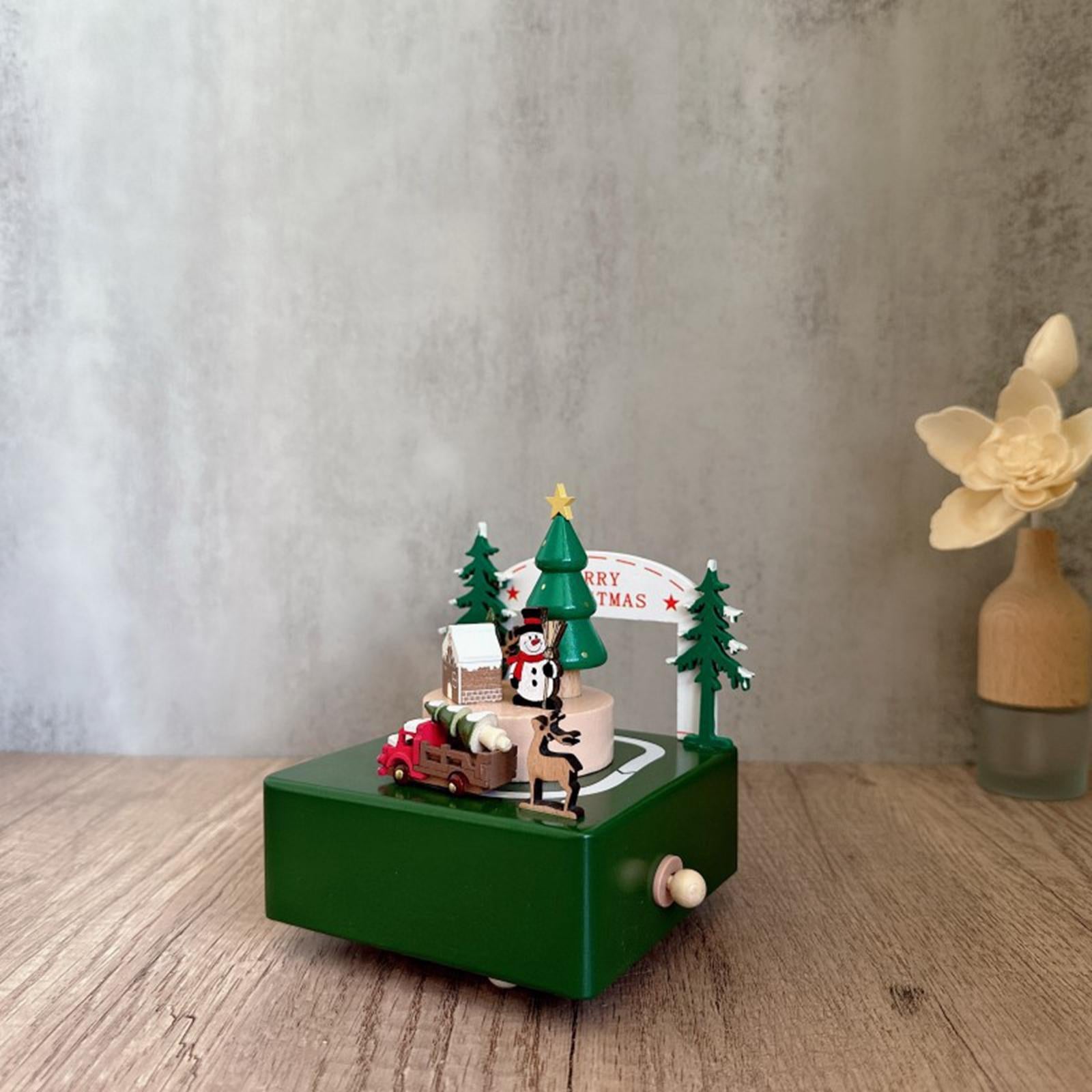 Xmas Music Box Decoration Accessories for Bedroom Living Room Fireplace