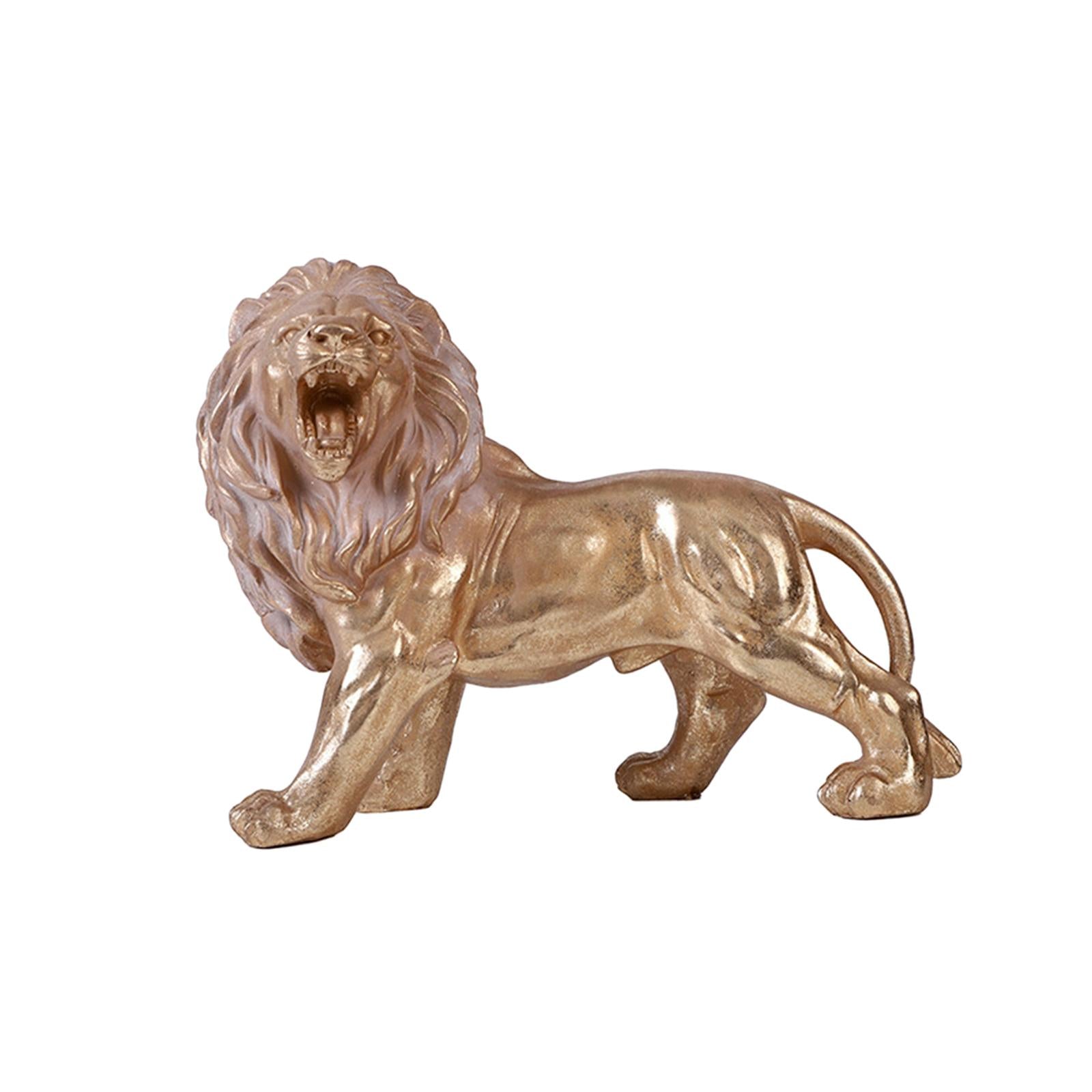 Lion King Statue Sculpture Decorative Crafts for Living Room Bookshelf Decor style B