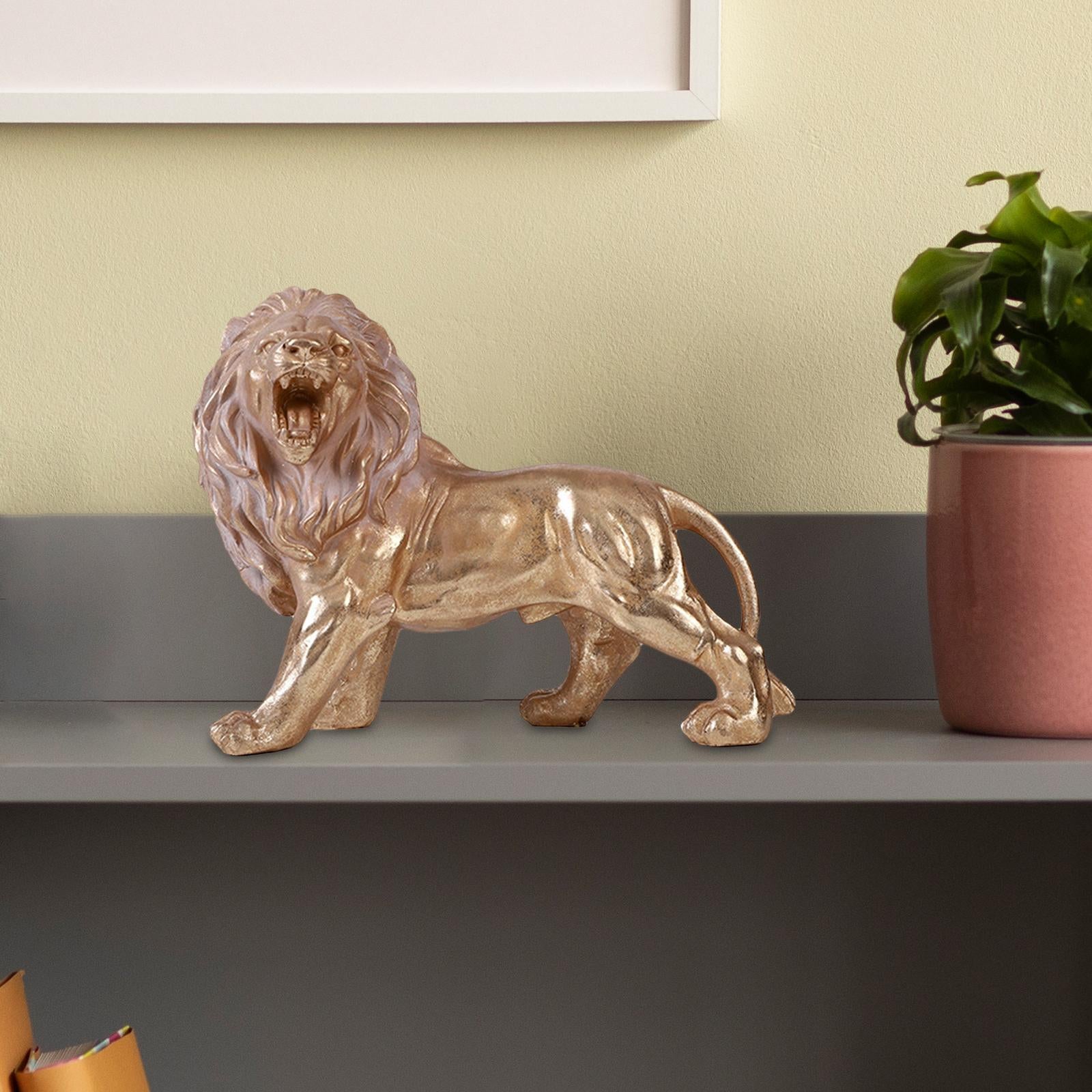 Lion King Statue Sculpture Decorative Crafts for Living Room Bookshelf Decor style B