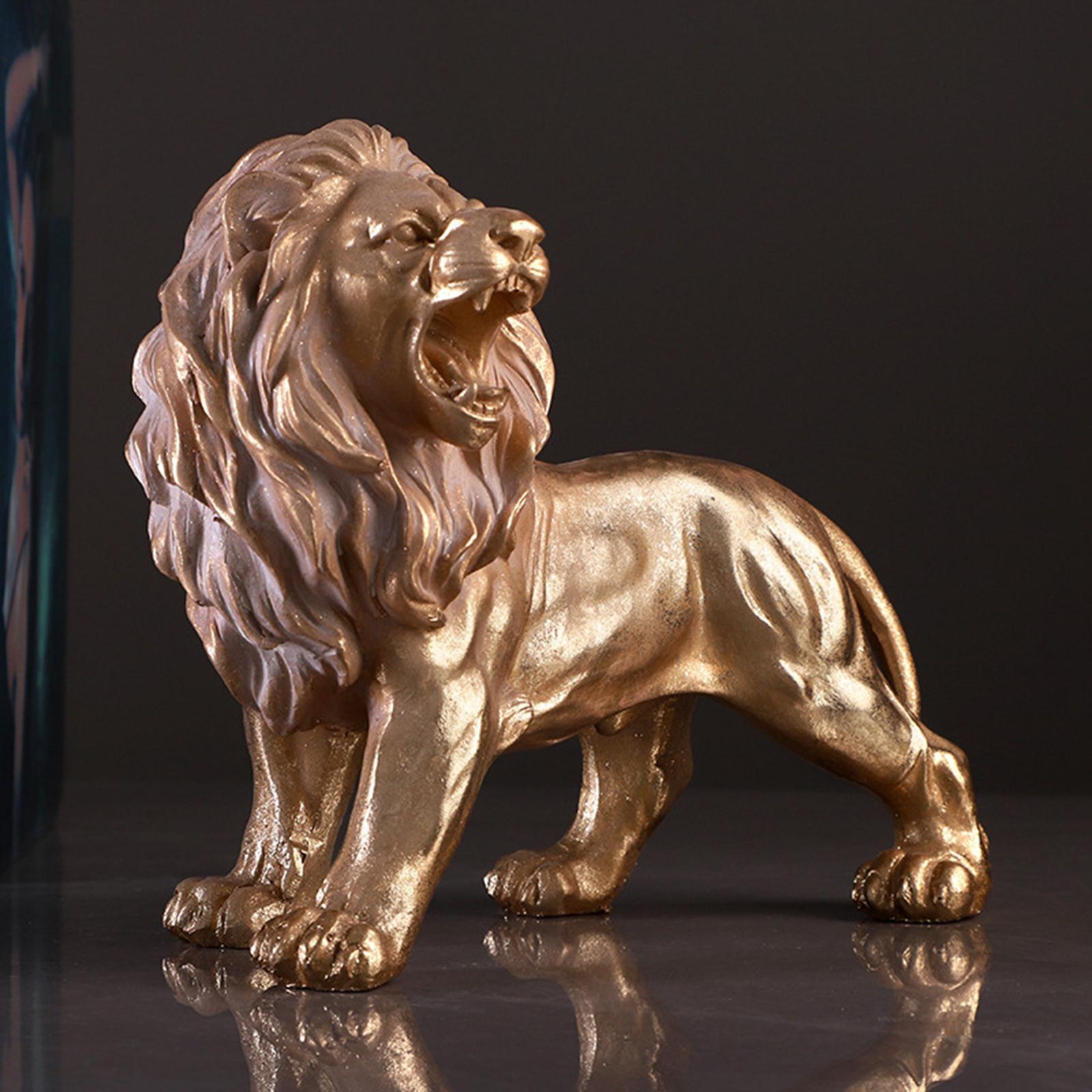 Lion King Statue Sculpture Decorative Crafts for Living Room Bookshelf Decor style B