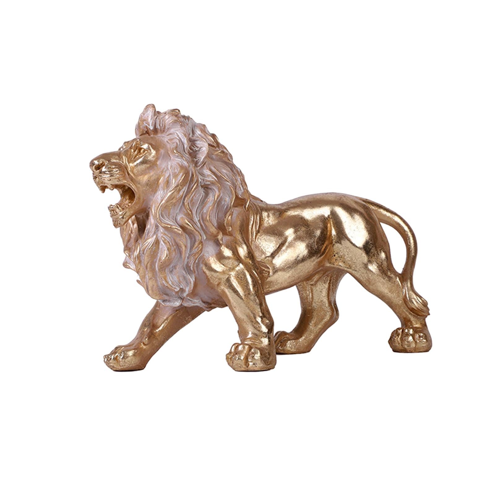 Lion King Statue Sculpture Decorative Crafts for Living Room Bookshelf Decor style C