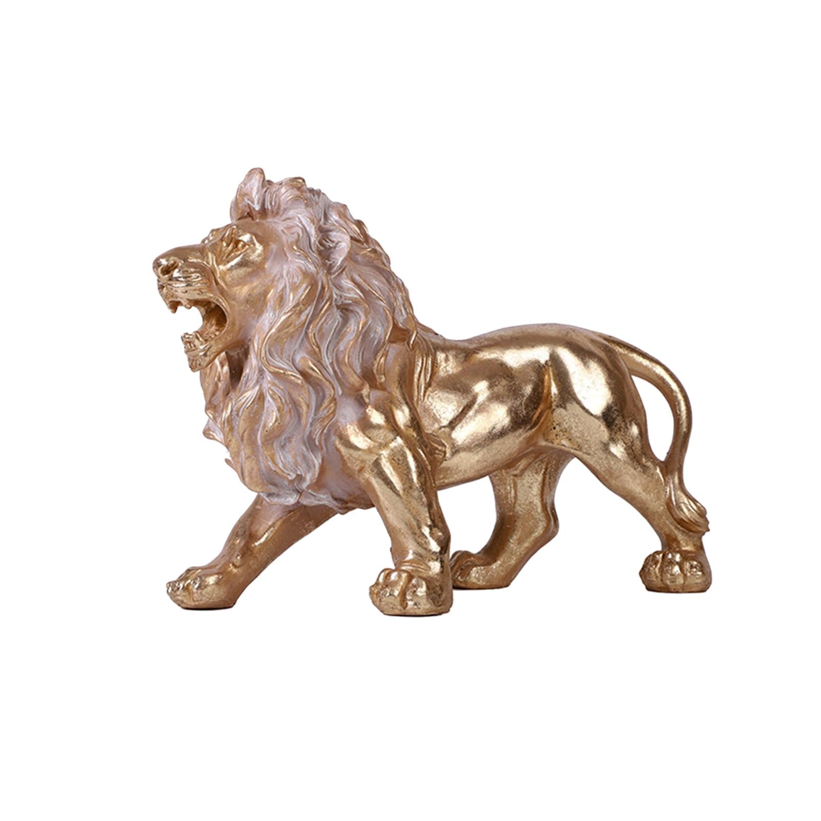 Lion King Statue Sculpture Decorative Crafts for Living Room Bookshelf Decor style C