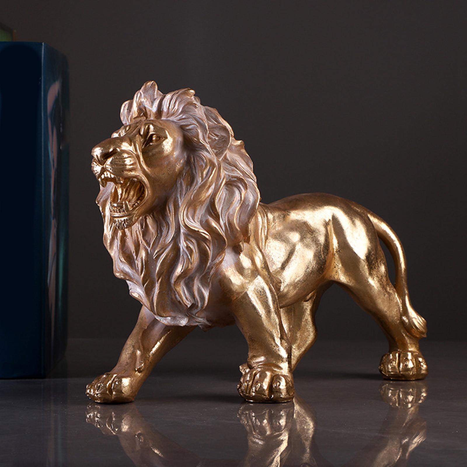 Lion King Statue Sculpture Decorative Crafts for Living Room Bookshelf Decor style C