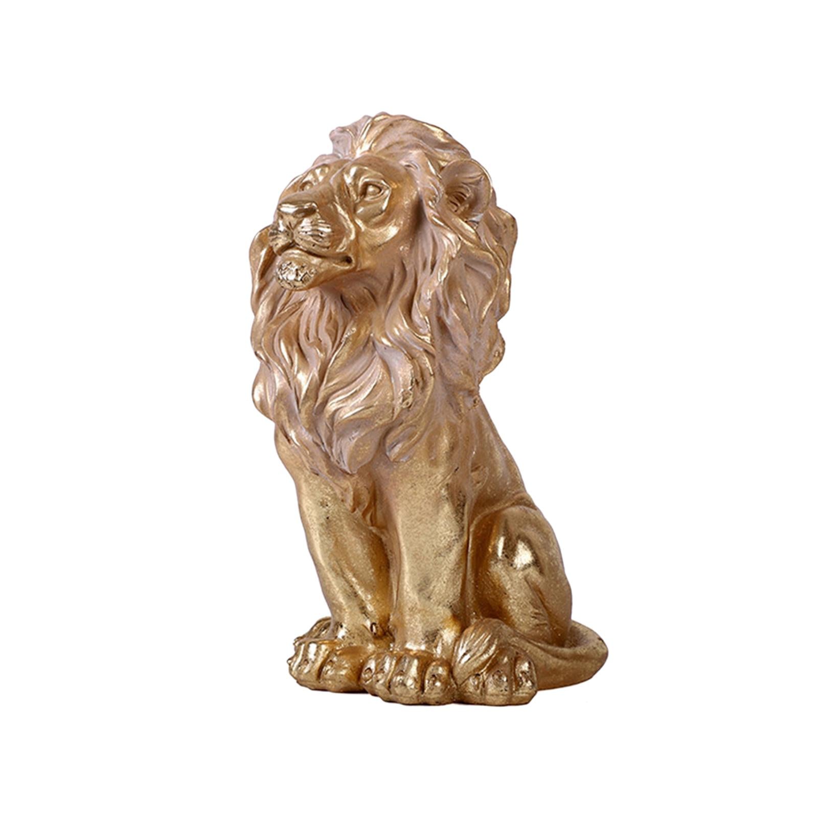 Lion King Statue Sculpture Decorative Crafts for Living Room Bookshelf Decor style D