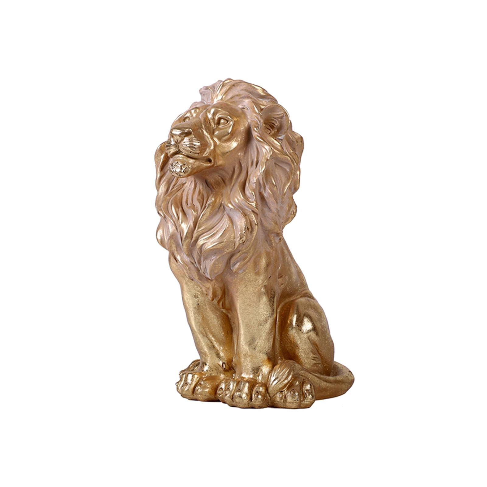 Lion King Statue Sculpture Decorative Crafts for Living Room Bookshelf Decor style D