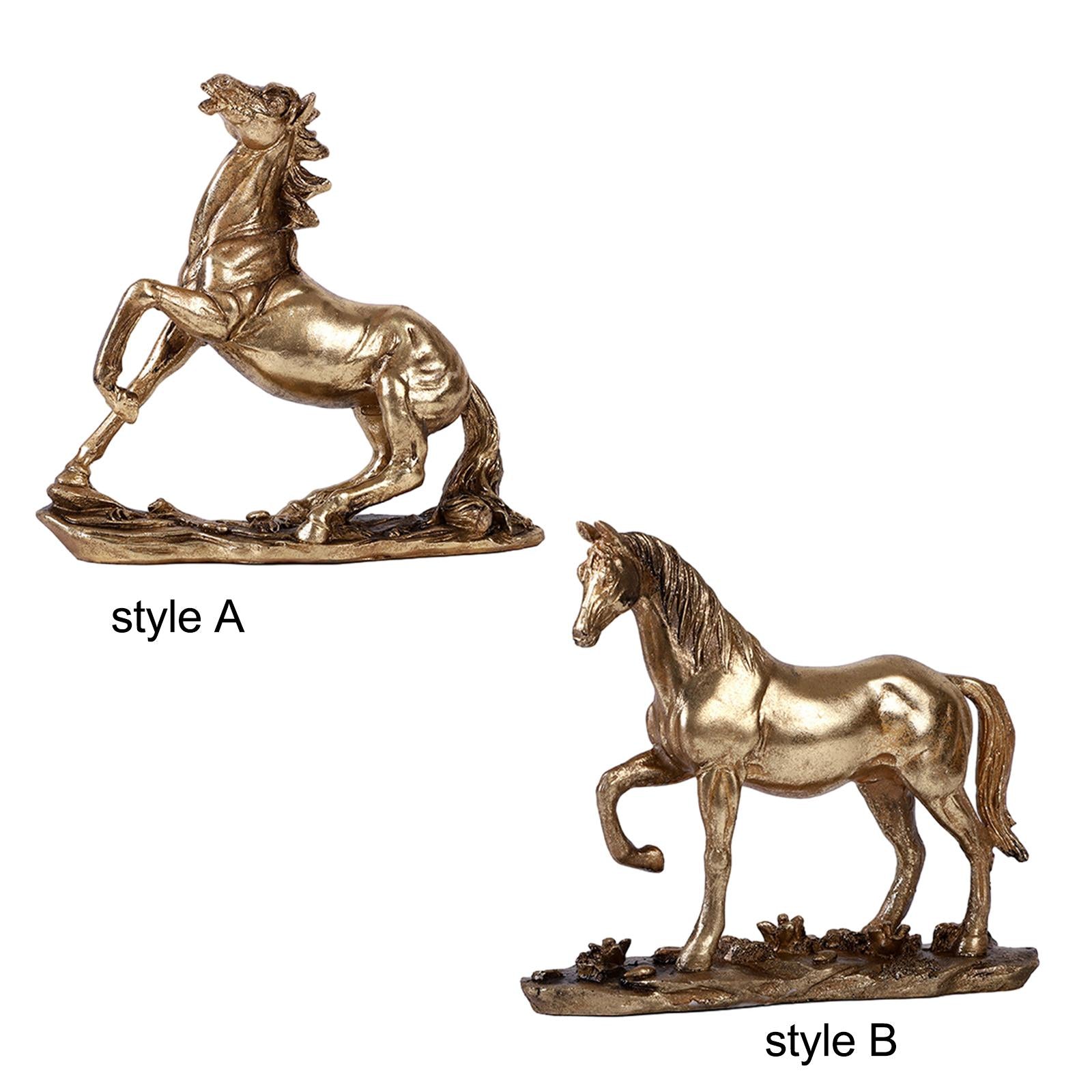 Horse Statue Resin Handicraft Horse Figurines for Cabinet Office Living Room style A