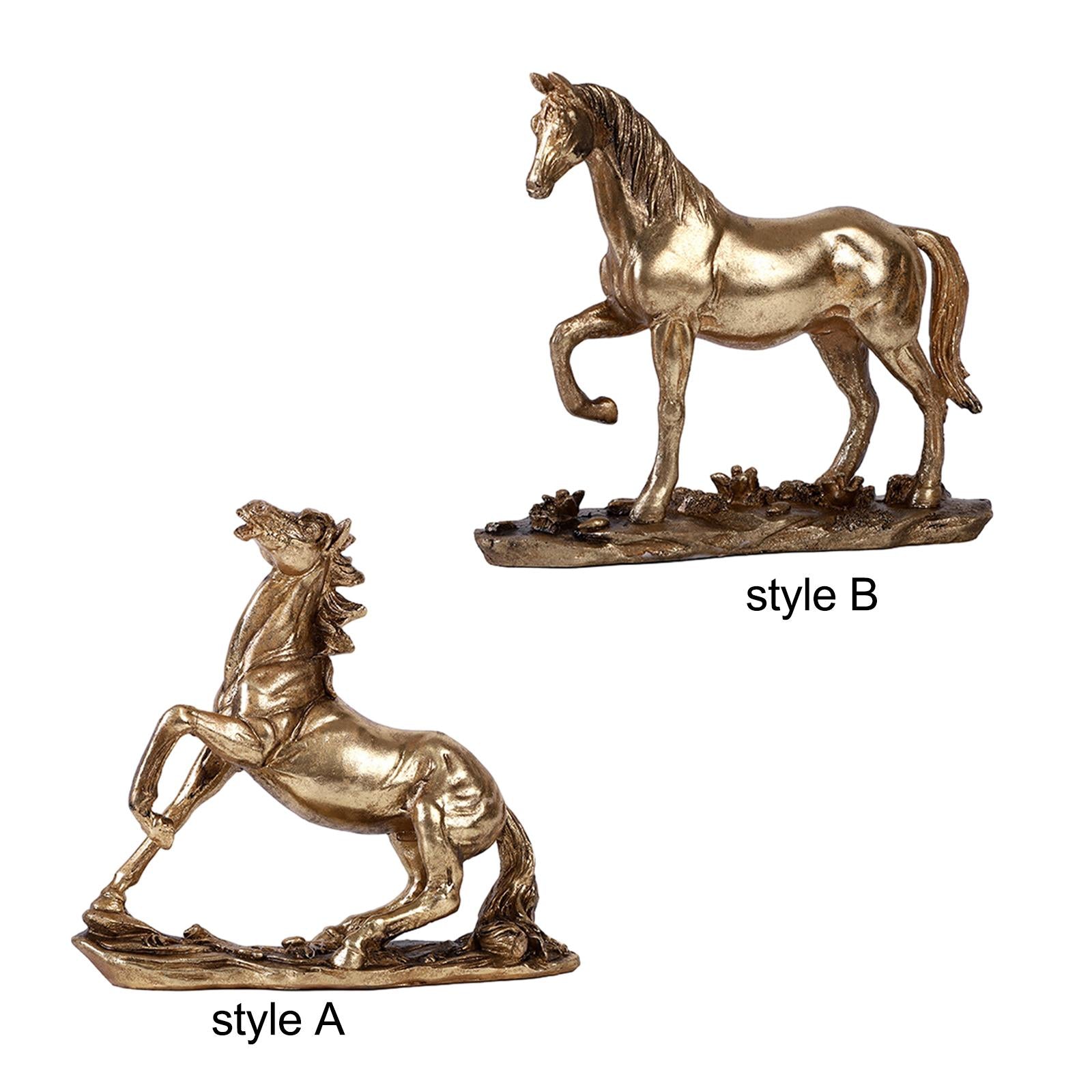 Horse Statue Resin Handicraft Horse Figurines for Cabinet Office Living Room style A