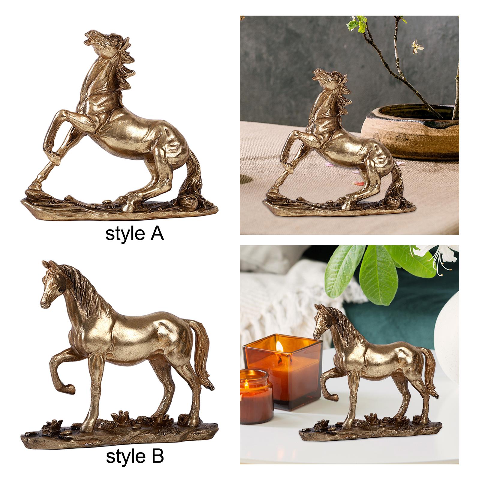 Horse Statue Resin Handicraft Horse Figurines for Cabinet Office Living Room style A