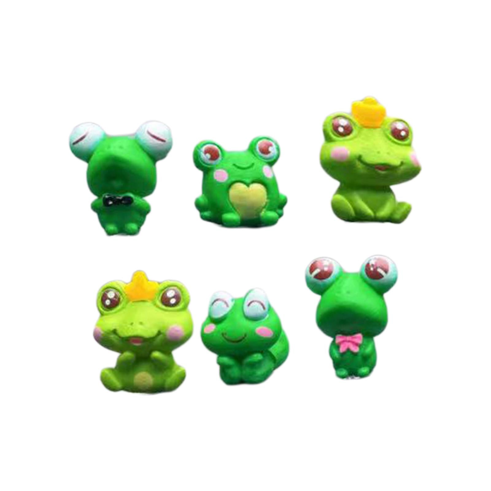 Car Dashboard Ornament Frog Cute Accessories for Automobile Bedroom Tabletop 6 frog ornaments