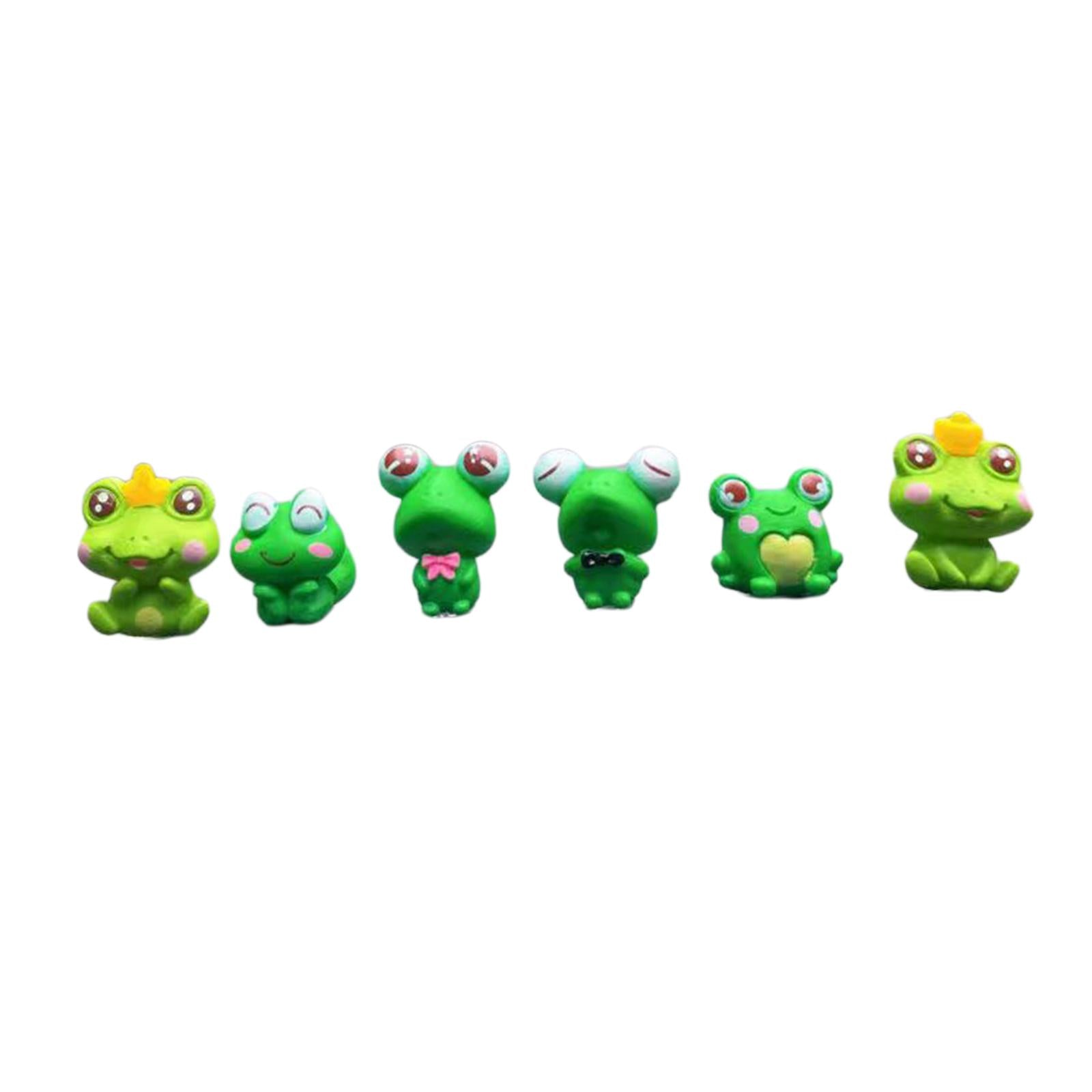 Car Dashboard Ornament Frog Cute Accessories for Automobile Bedroom Tabletop 6 frog ornaments