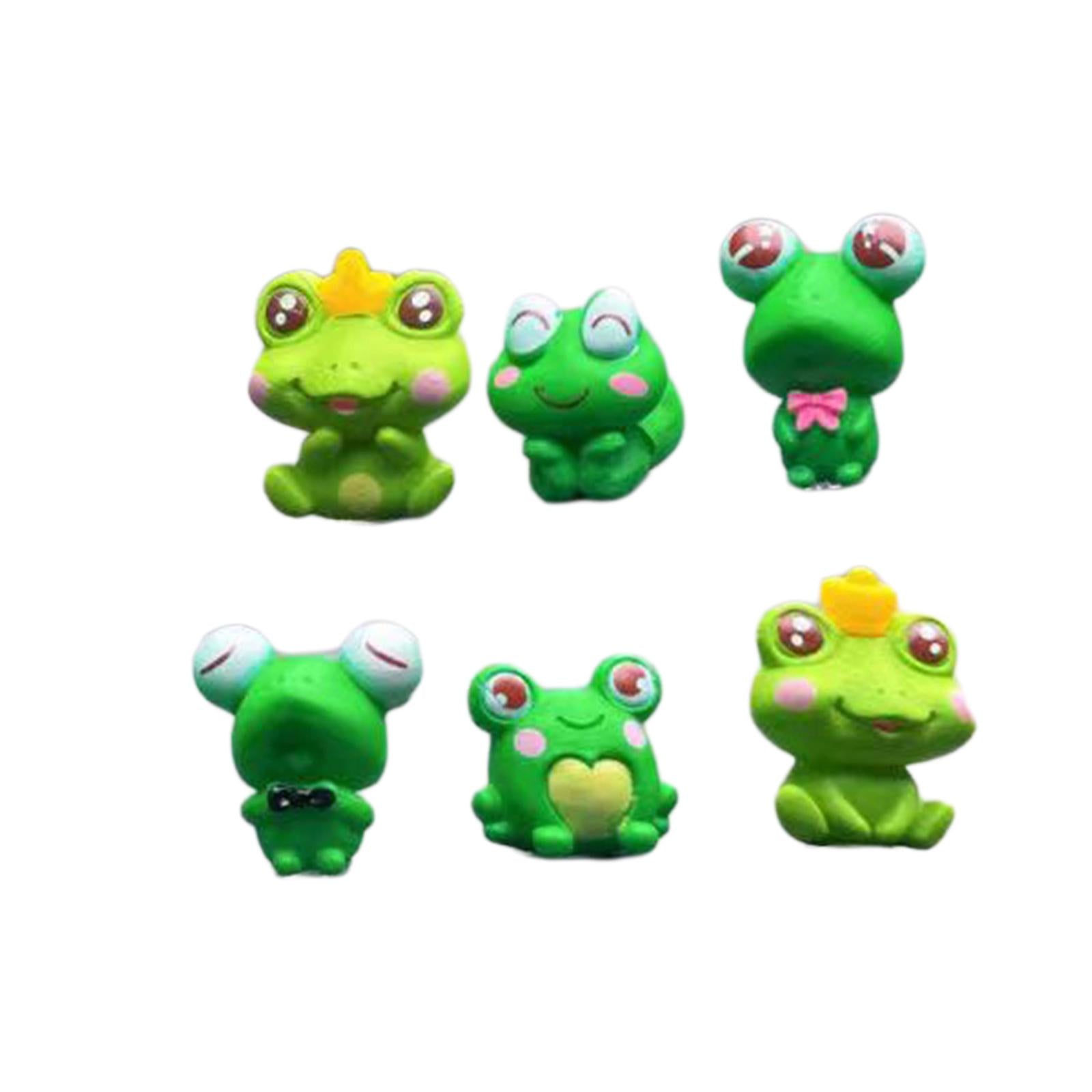 Car Dashboard Ornament Frog Cute Accessories for Automobile Bedroom Tabletop 6 frog ornaments