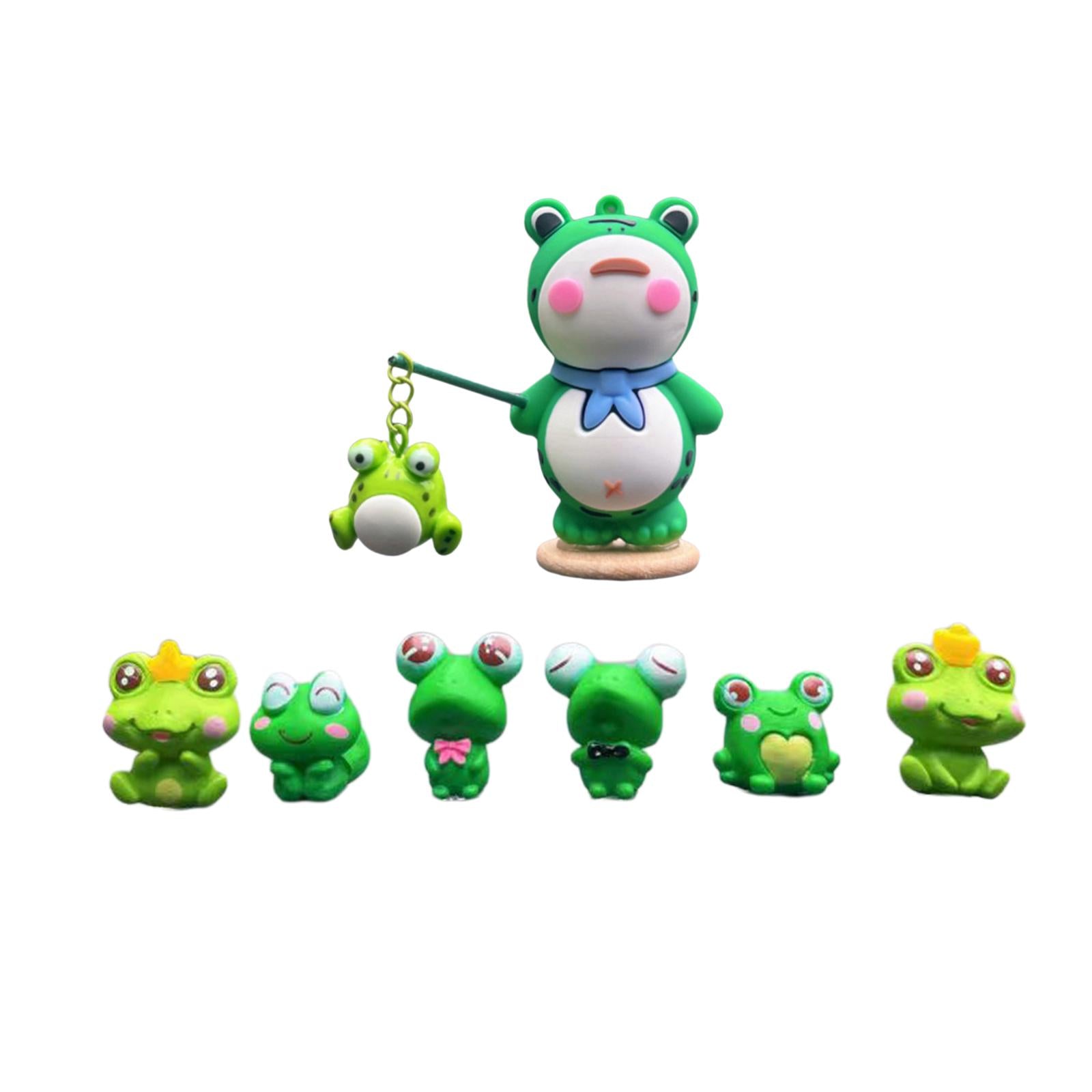 Car Dashboard Ornament Frog Cute Accessories for Automobile Bedroom Tabletop 8 frog ornaments
