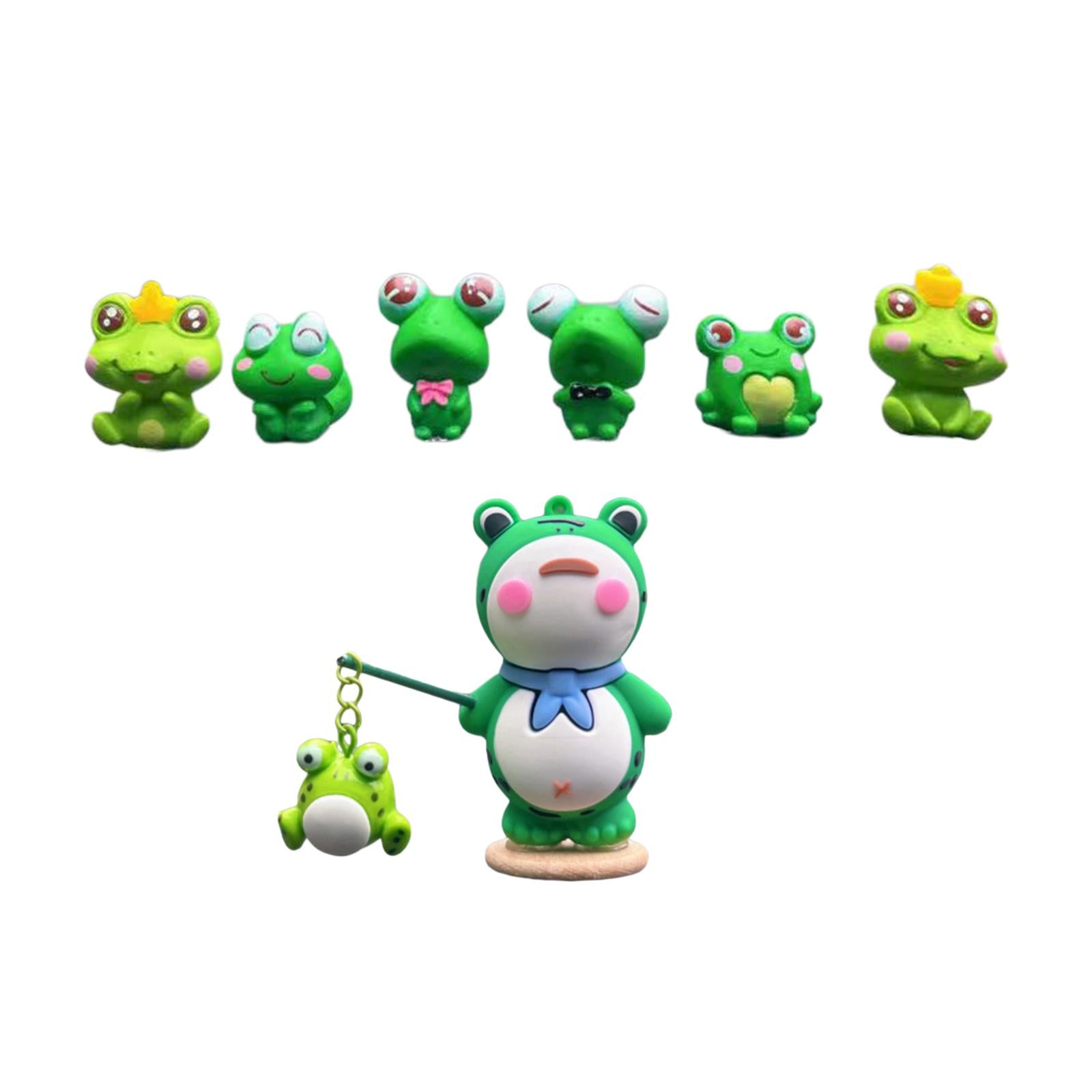 Car Dashboard Ornament Frog Cute Accessories for Automobile Bedroom Tabletop 8 frog ornaments
