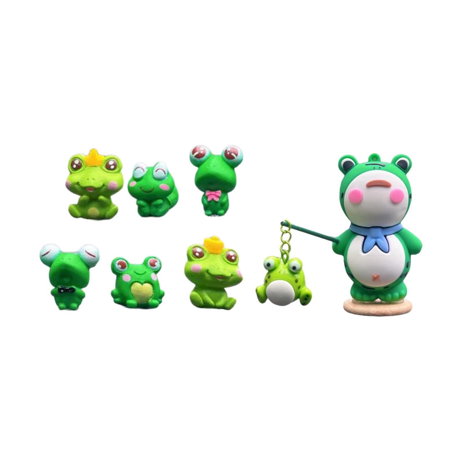 Car Dashboard Ornament Frog Cute Accessories for Automobile Bedroom Tabletop 8 frog ornaments