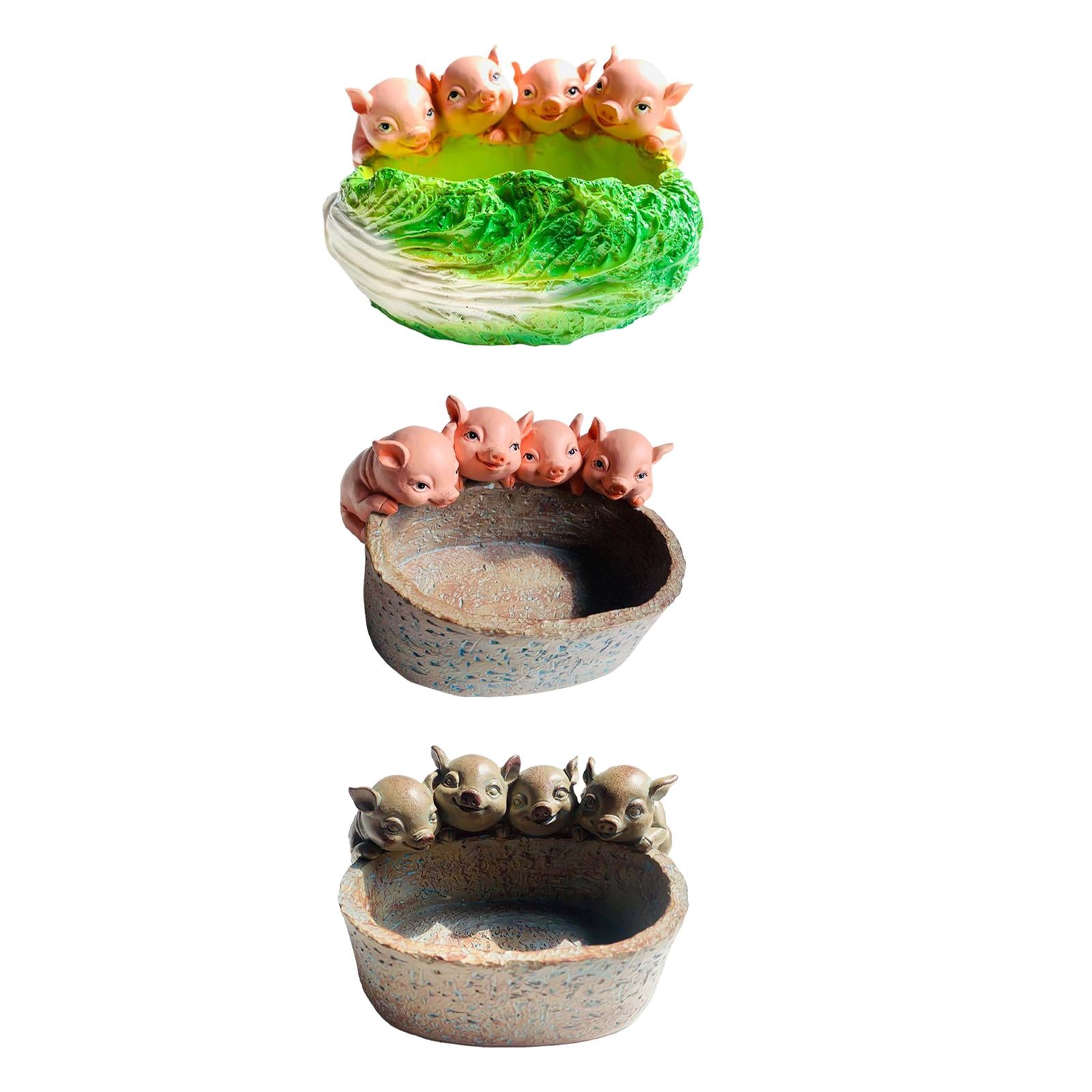 Flower Pot Cute Animals Indoor Planters for Office Home Animal Bonsai Holder Cabbage pink pig