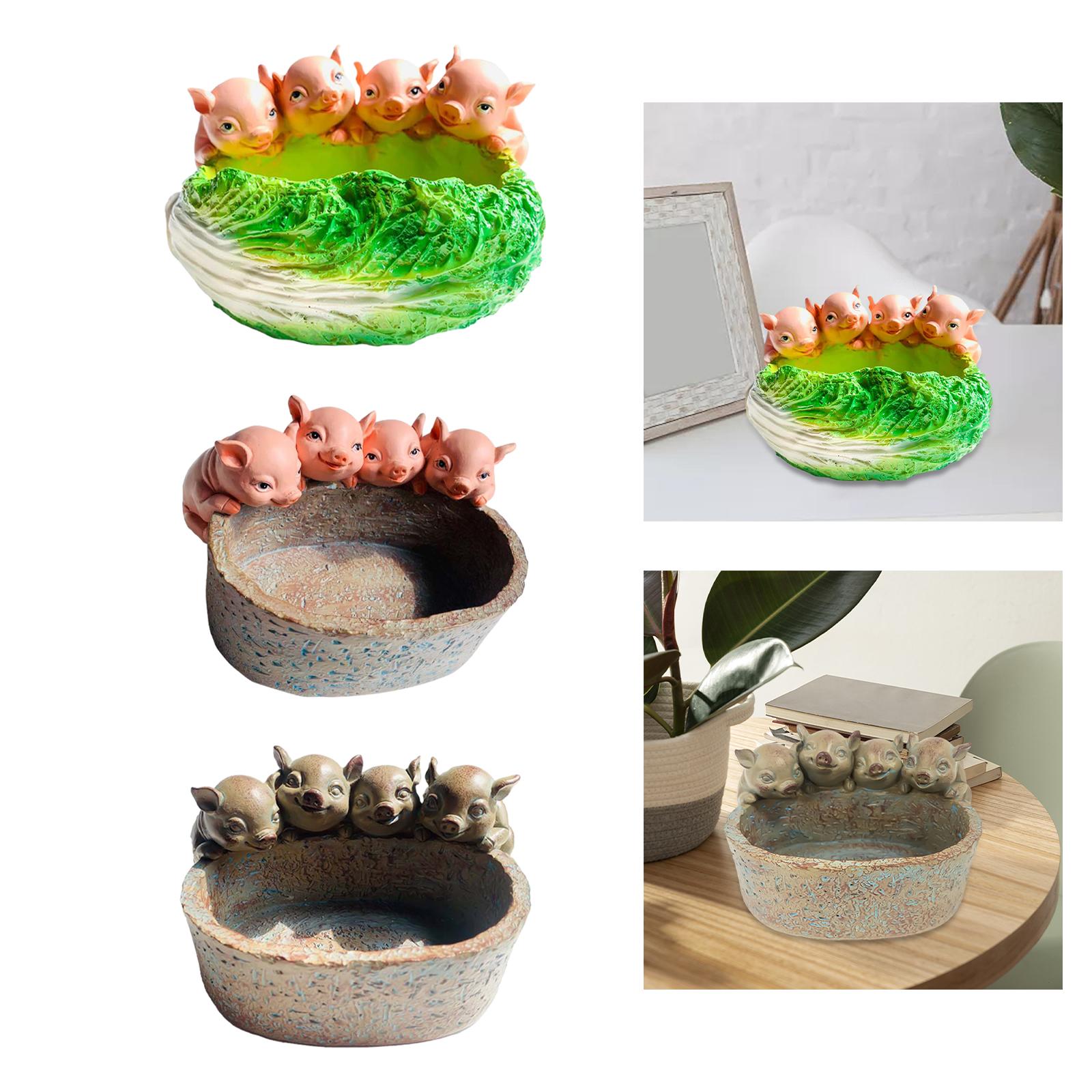 Flower Pot Cute Animals Indoor Planters for Office Home Animal Bonsai Holder Cabbage pink pig