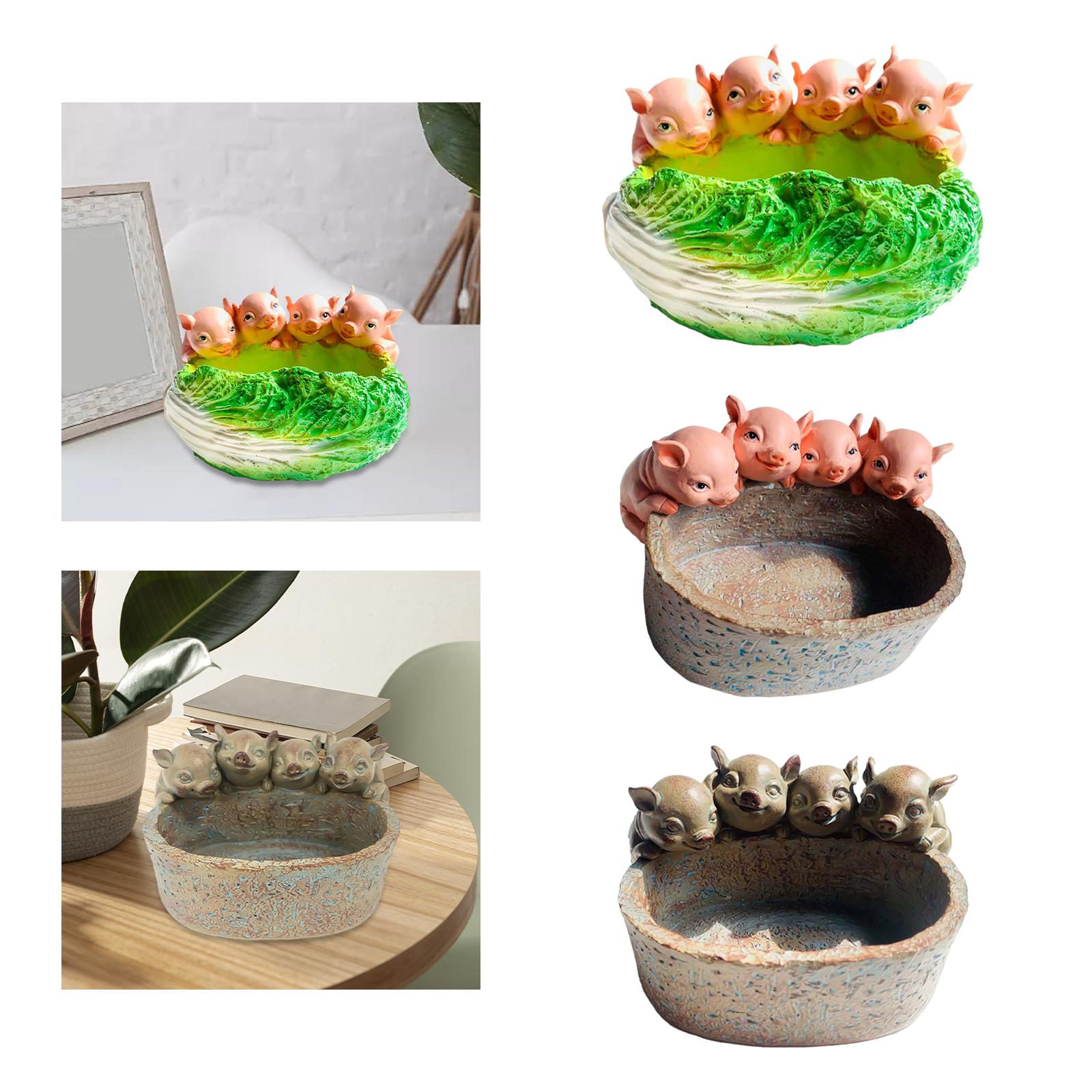 Flower Pot Cute Animals Indoor Planters for Office Home Animal Bonsai Holder Cabbage pink pig
