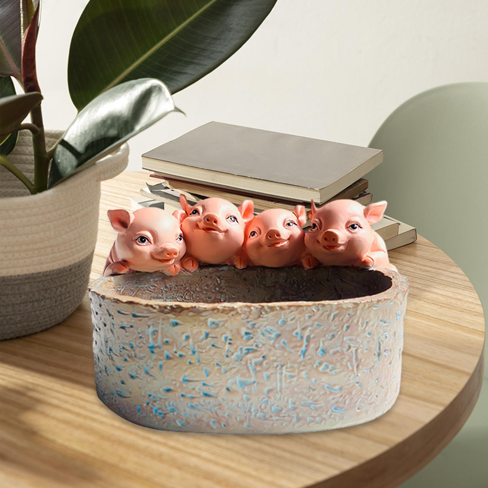 Flower Pot Cute Animals Indoor Planters for Office Home Animal Bonsai Holder pink pig