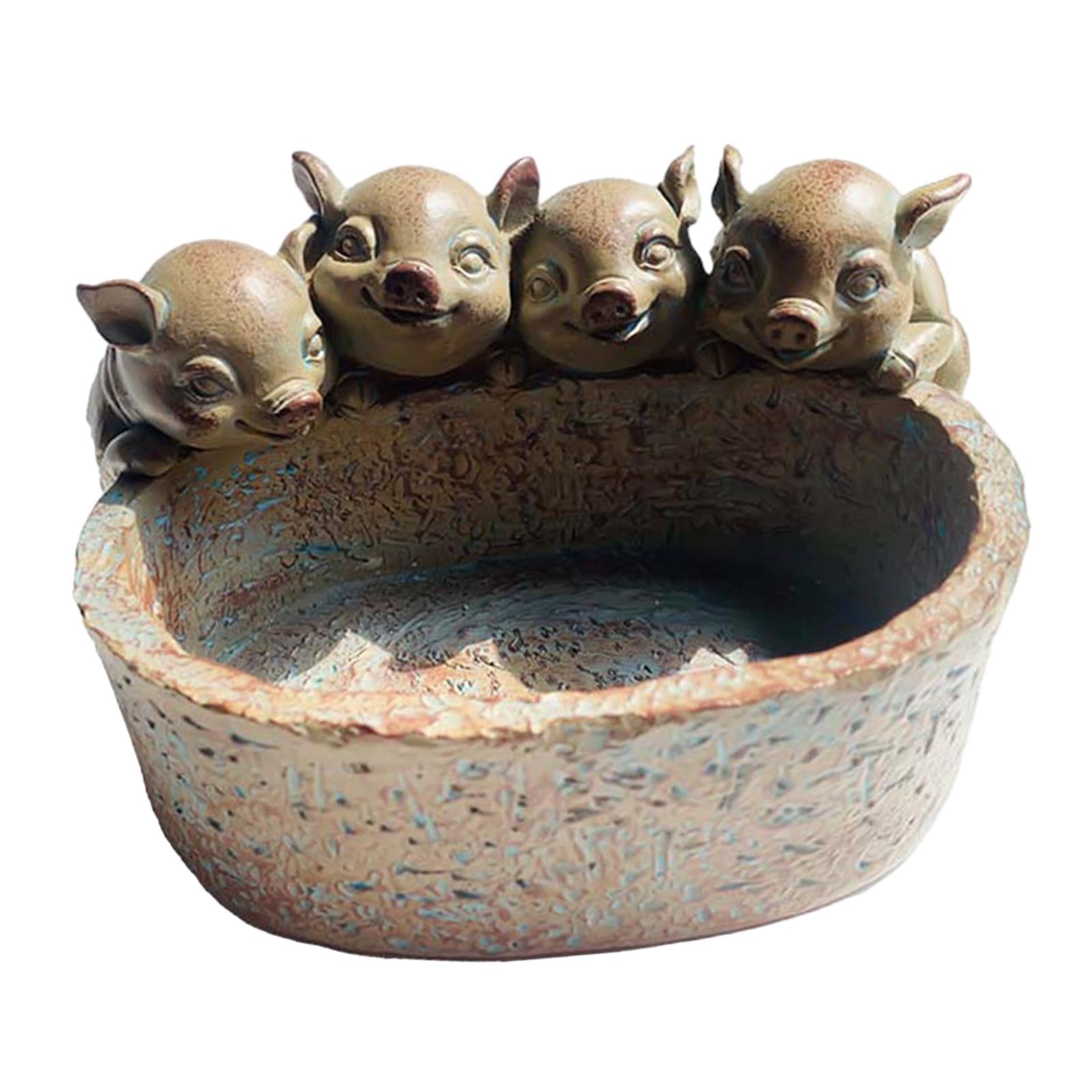Flower Pot Cute Animals Indoor Planters for Office Home Animal Bonsai Holder Gray pig