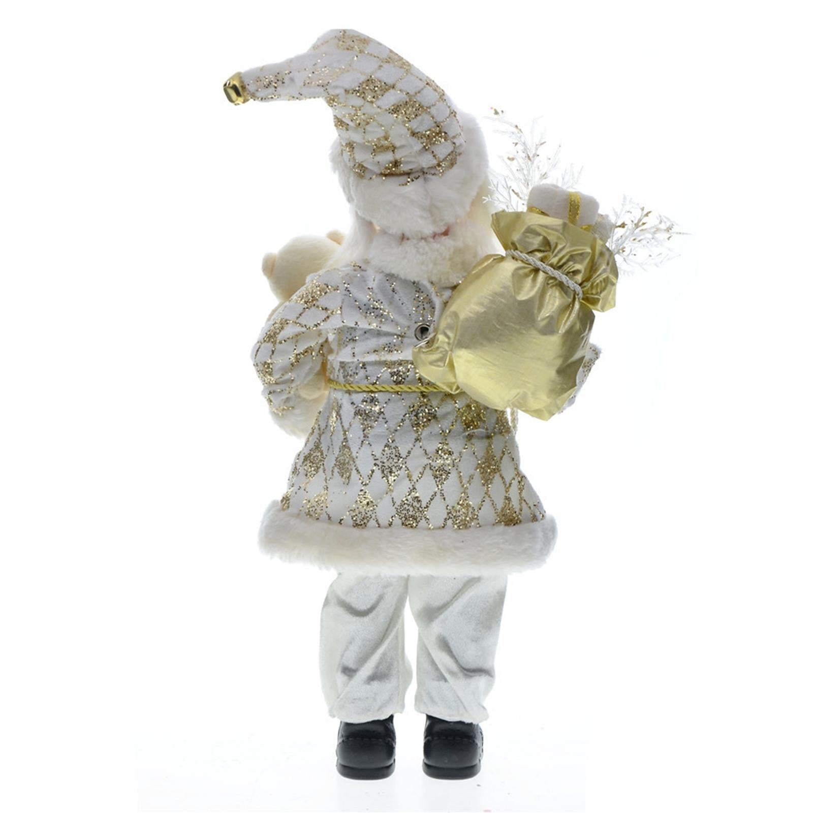 Holiday Decoration Home Ornament Statue Gift Standing Santa Claus Decoration Style C