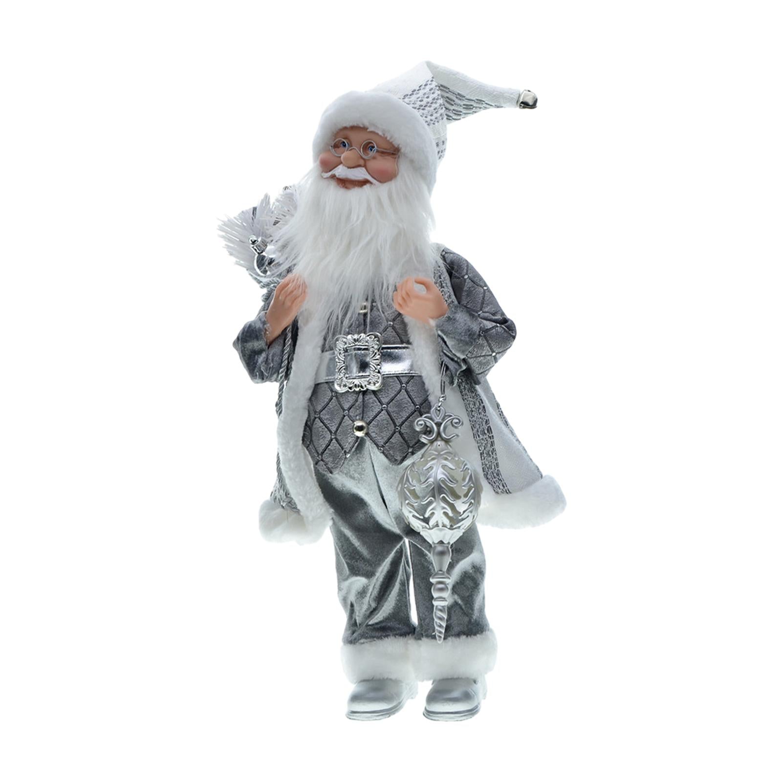 Holiday Decoration Home Ornament Statue Gift Standing Santa Claus Decoration Style D