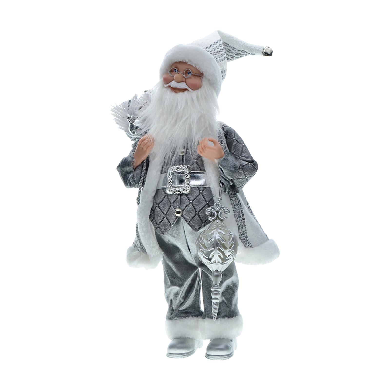 Holiday Decoration Home Ornament Statue Gift Standing Santa Claus Decoration Style D