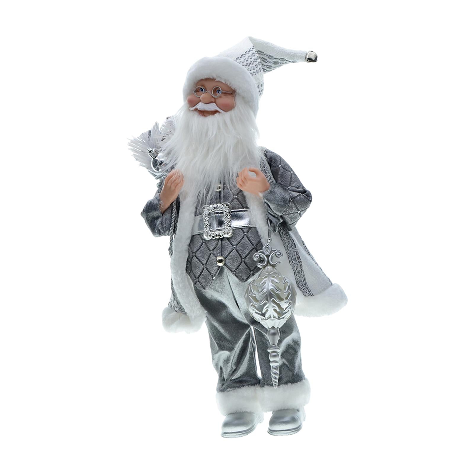 Holiday Decoration Home Ornament Statue Gift Standing Santa Claus Decoration Style D