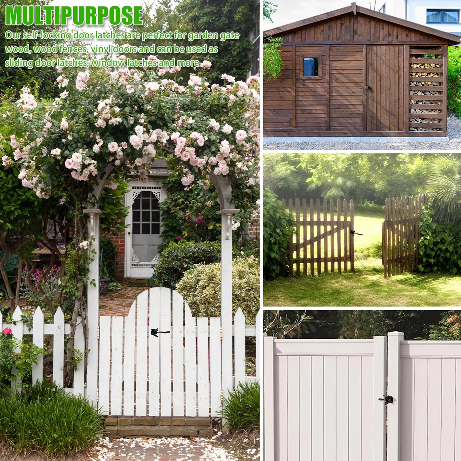 Fence Gate Lock Metal for Barn Doors Front Entrance Door Outdoor Garden Door