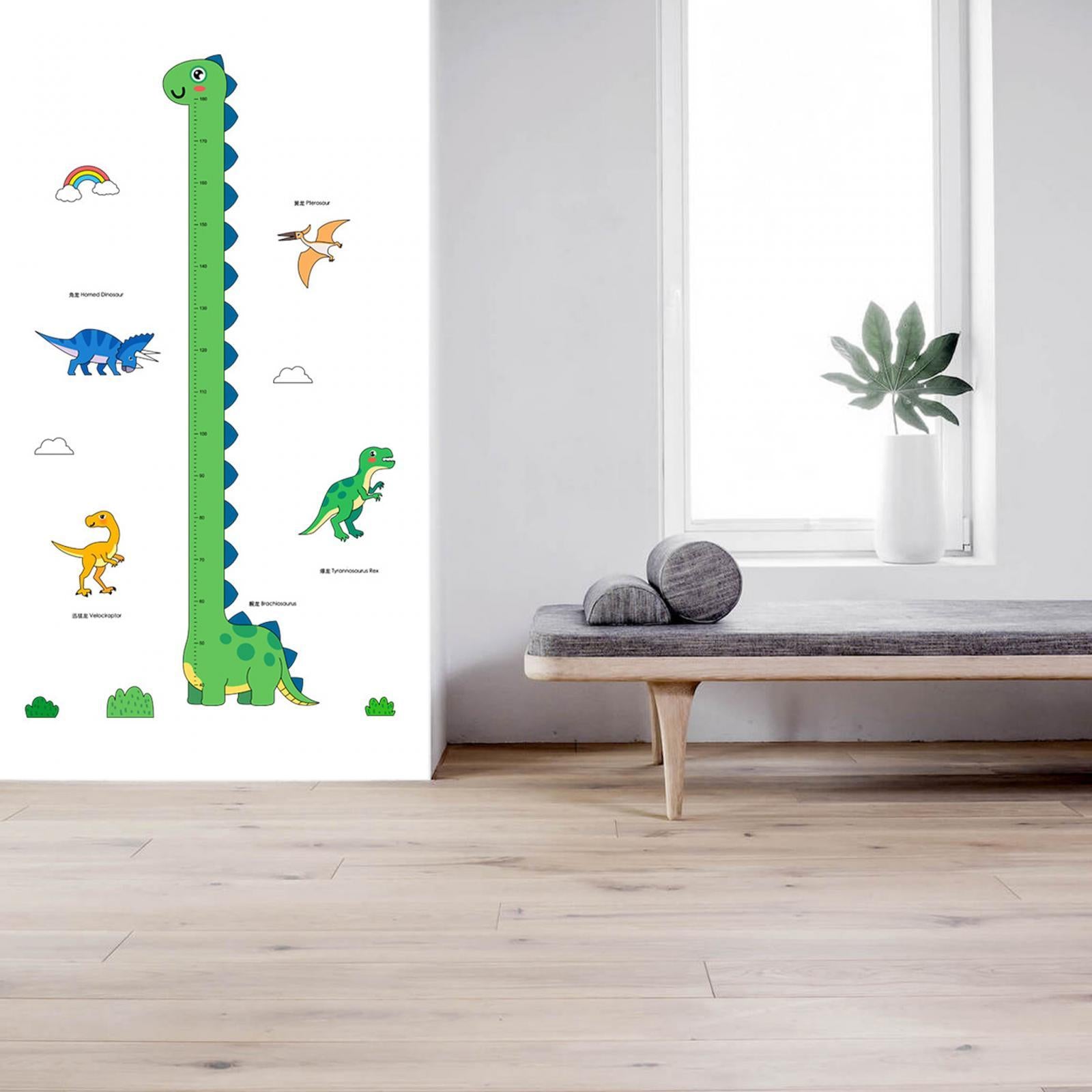 Height Growth Chart Wall Sticker Max 180cm for Kids Nursery Corridor Bedroom Dinosaur