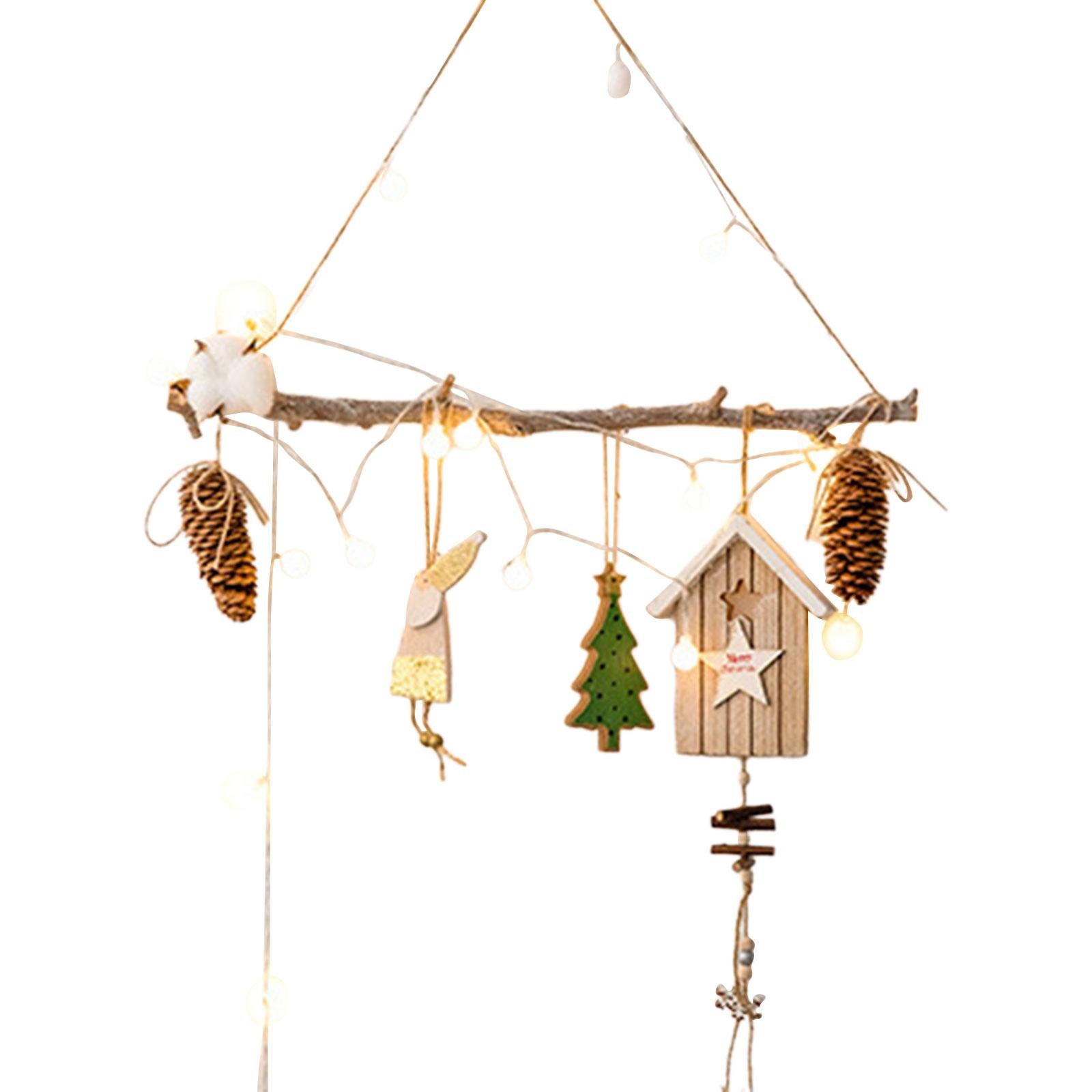 Xmas Tree Branch Decoration Lights Decor Wall for Office Living Room Bedroom Style A