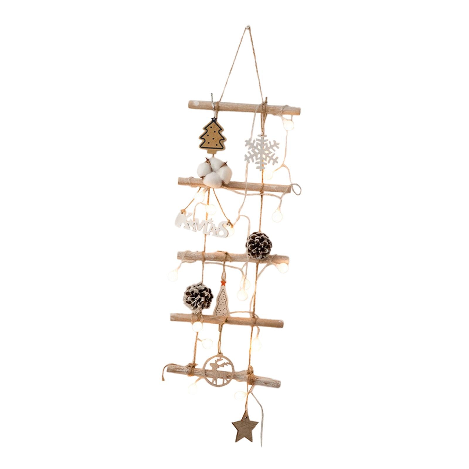 Xmas Tree Branch Decoration Lights Decor Wall for Office Living Room Bedroom Style C