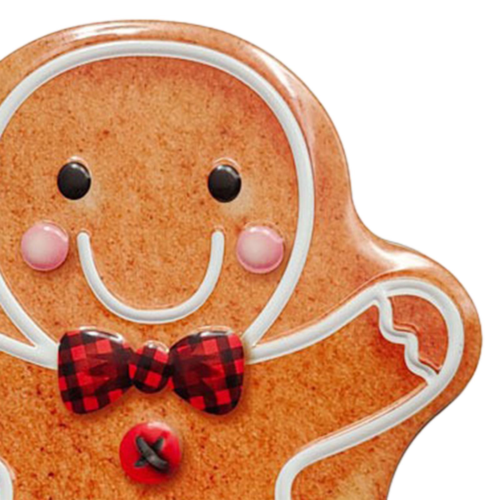 Xmas Candy Box Ornament Chocolate Iron Cookie Sweets Cookie Jar for Festival Gingerbread Man