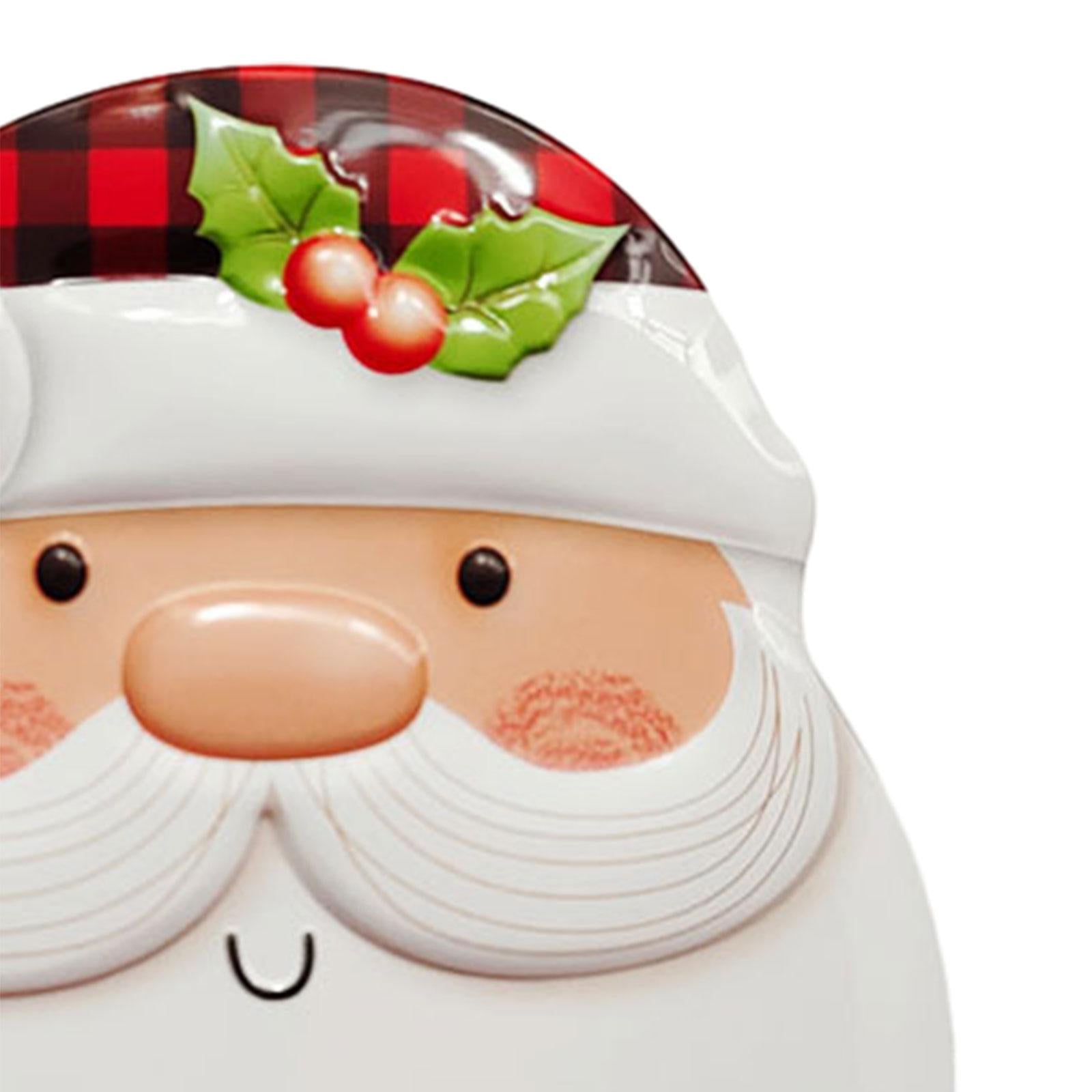 Xmas Candy Box Ornament Chocolate Iron Cookie Sweets Cookie Jar for Festival Santa Claus