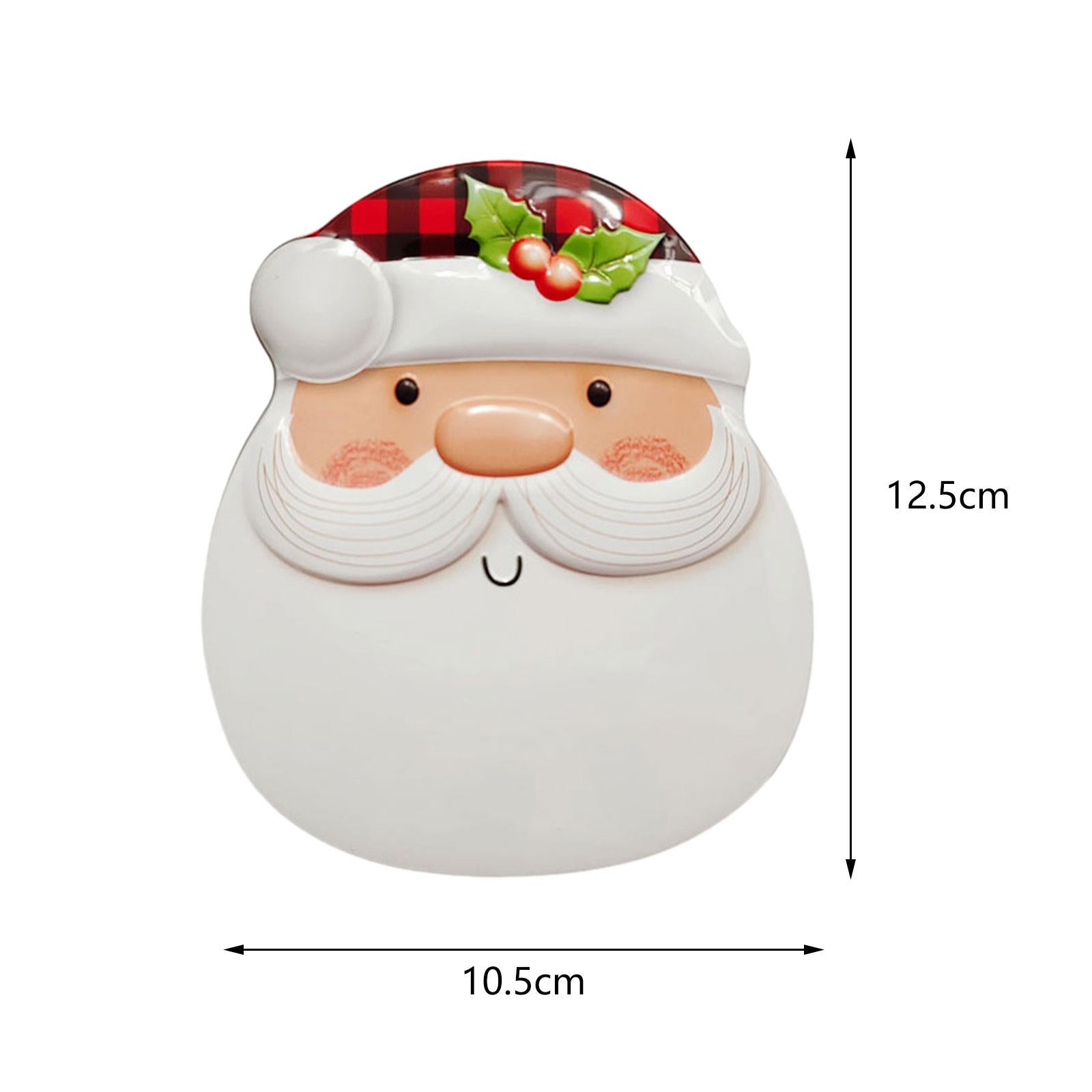 Xmas Candy Box Ornament Chocolate Iron Cookie Sweets Cookie Jar for Festival Santa Claus