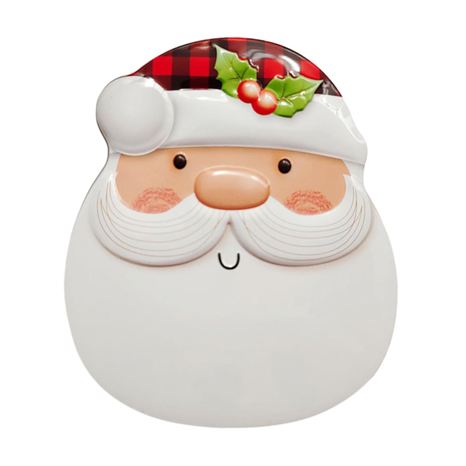 Xmas Candy Box Ornament Chocolate Iron Cookie Sweets Cookie Jar for Festival Santa Claus