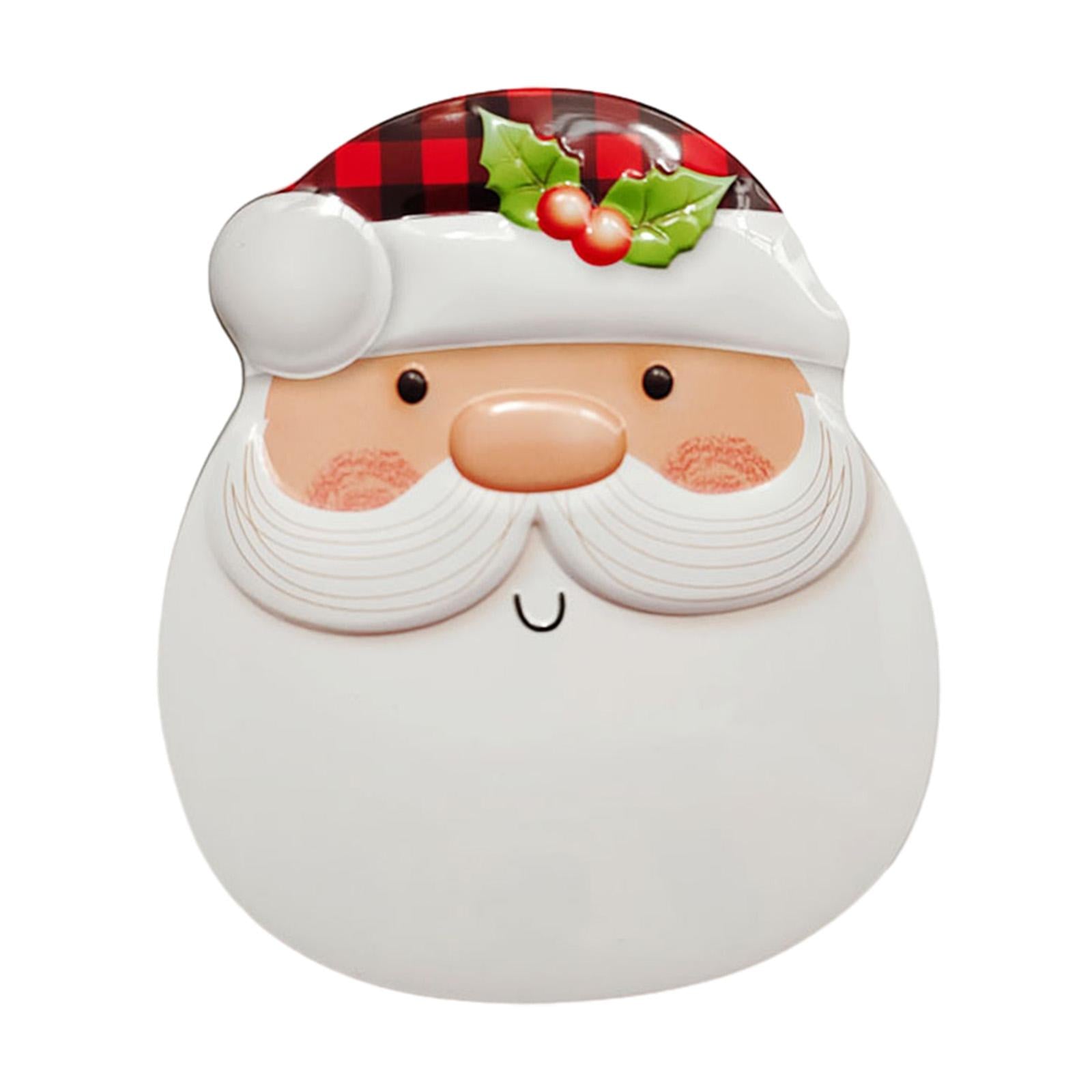 Xmas Candy Box Ornament Chocolate Iron Cookie Sweets Cookie Jar for Festival Santa Claus