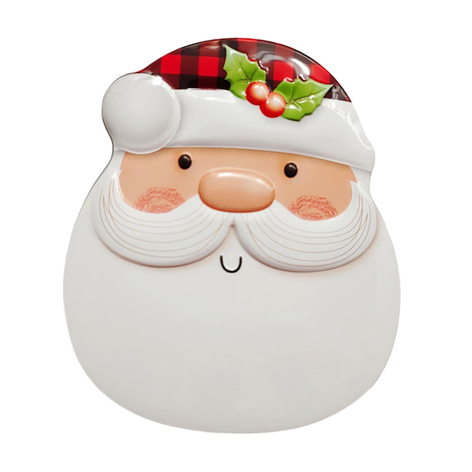 Xmas Candy Box Ornament Chocolate Iron Cookie Sweets Cookie Jar for Festival Santa Claus
