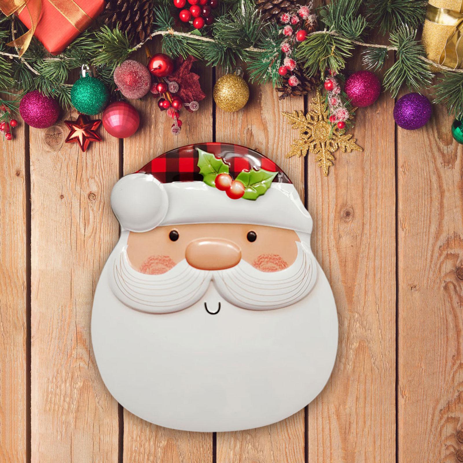 Xmas Candy Box Ornament Chocolate Iron Cookie Sweets Cookie Jar for Festival Santa Claus
