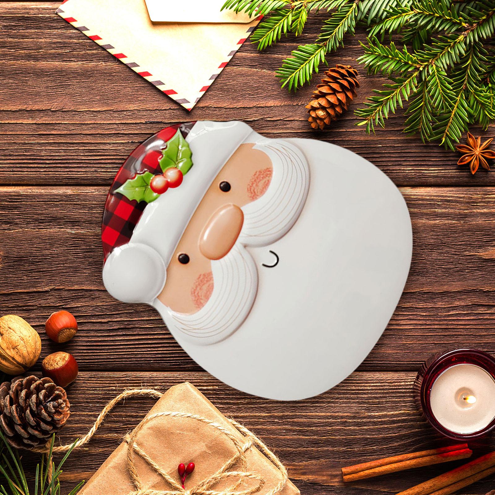 Xmas Candy Box Ornament Chocolate Iron Cookie Sweets Cookie Jar for Festival Santa Claus
