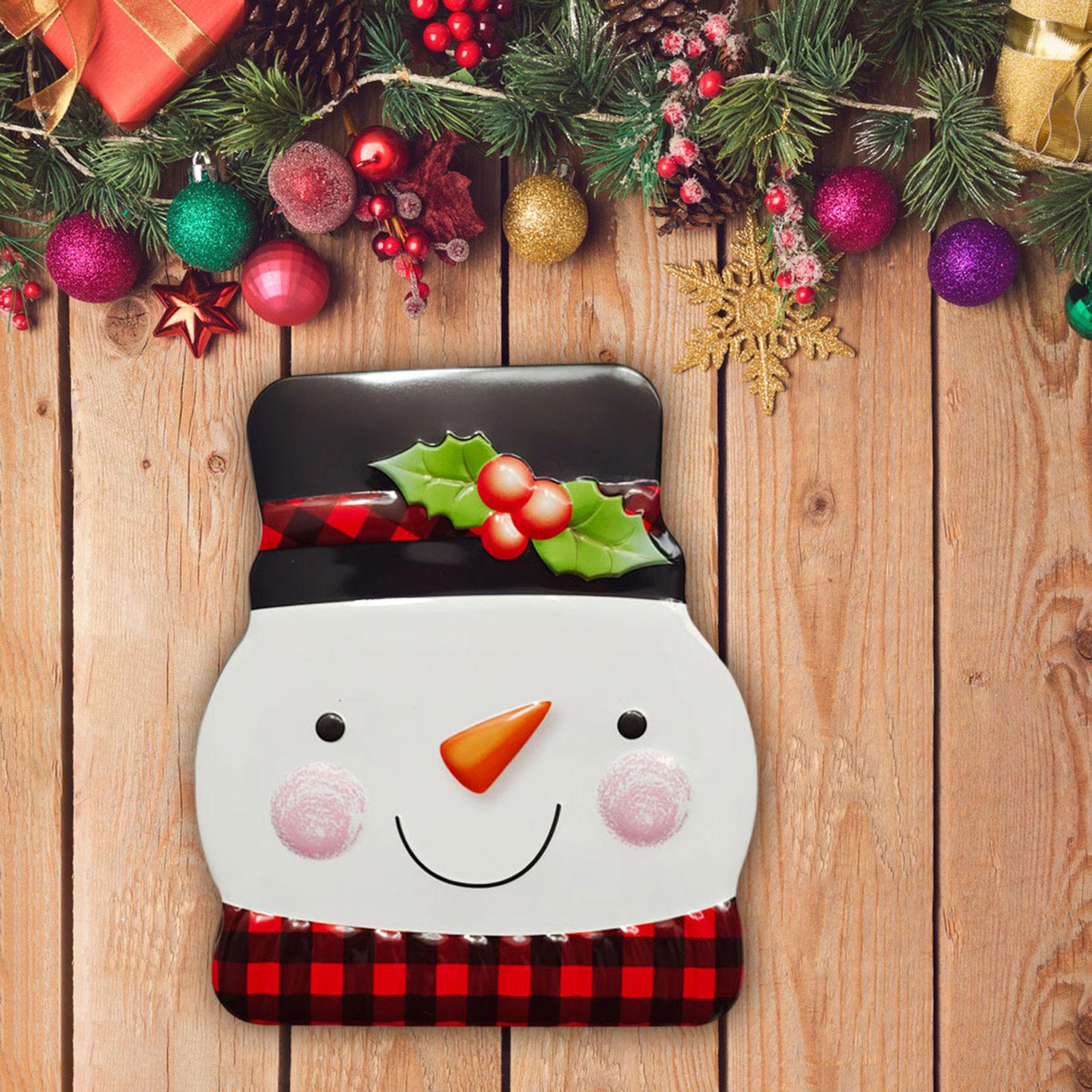 Xmas Candy Box Ornament Chocolate Iron Cookie Sweets Cookie Jar for Festival Snowman