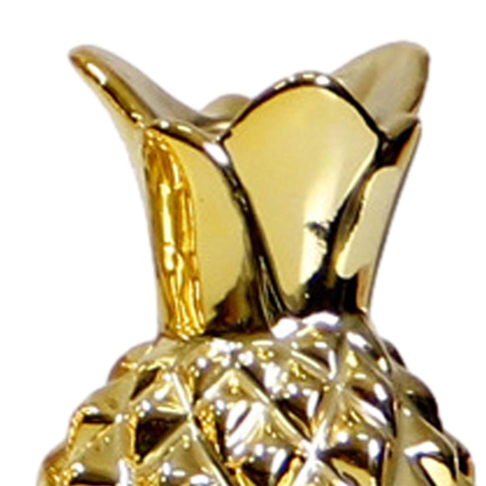 Pineapple Ceramic Vase Statue Desktop Ornament for Living Room Bedroom Shelf S