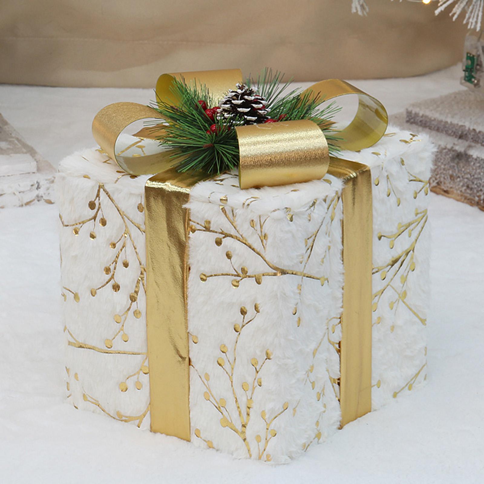 Xmas Gift Box Decoration Scene Decoration Props for Anniversary Office Party 3pcs