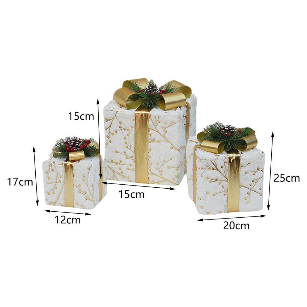 Xmas Gift Box Decoration Scene Decoration Props for Anniversary Office Party 4pcs